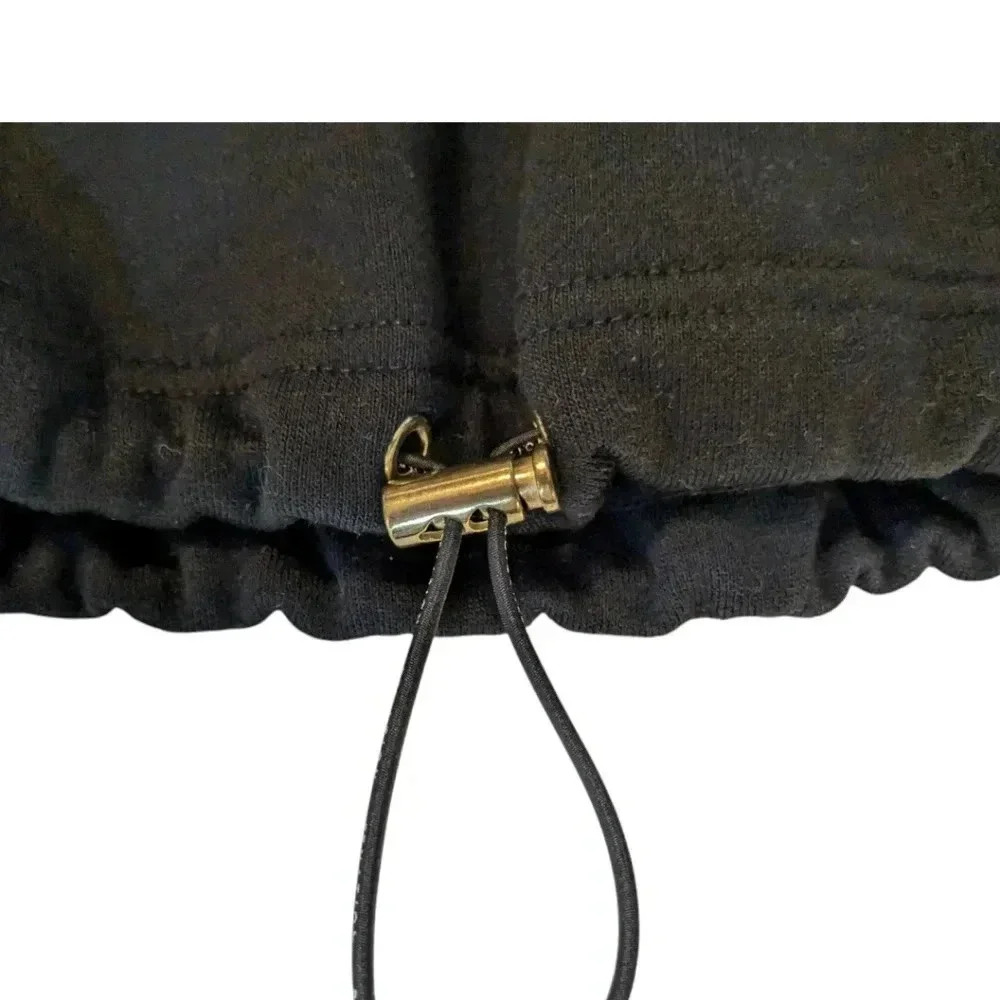 P.E.NATION Black Replay Logo Print Cropped Sweatshirt w/Drawstring SZ XL Ret$170 - Picture 3 of 6